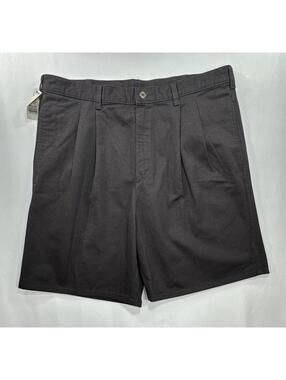 Lee 100% Cotton Pleated Chino Shorts Black Mens 36